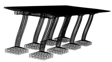 Fig.3 Lateral Mode of an RC Viaduct